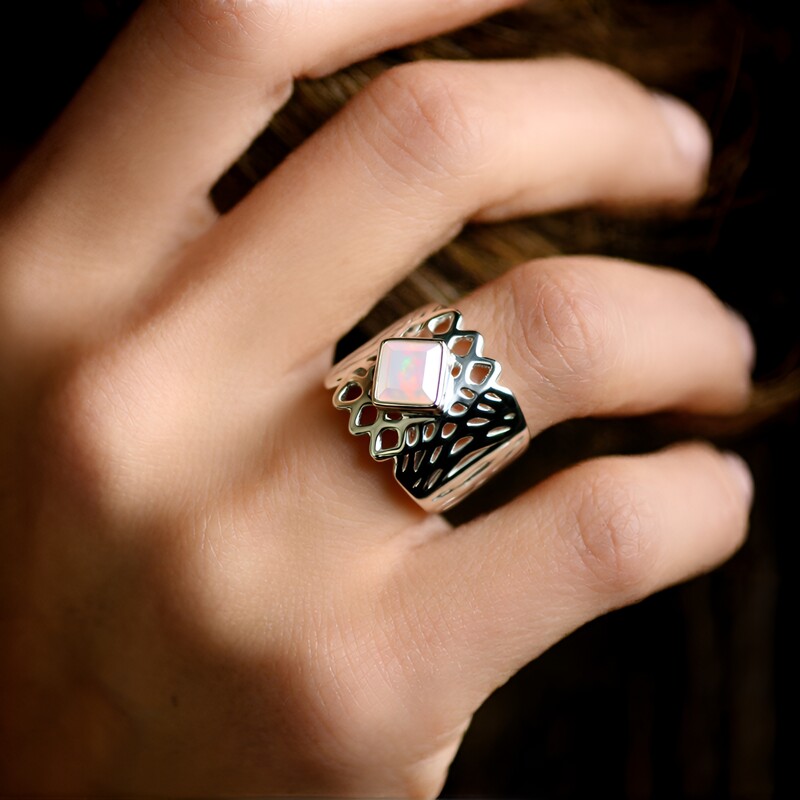 AAA-Welo-Opal-Silberring (de Melo)