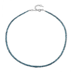 Londonblauer Topas-Silberhalskette