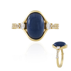 Blauer Opal-Silberring