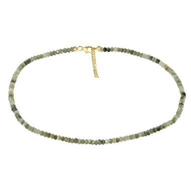 Chrysoberyll-Silberhalskette