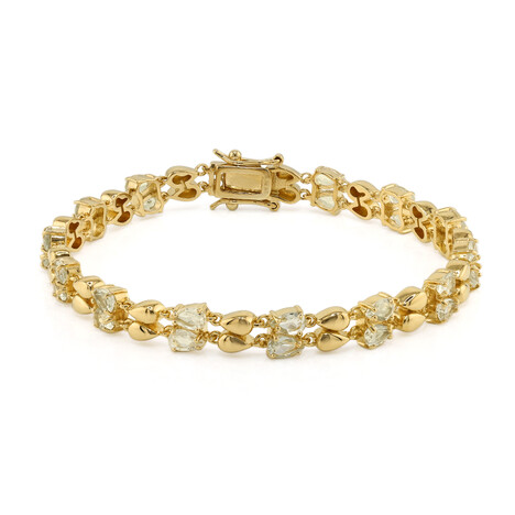 Grüner Amethyst-Silberarmband