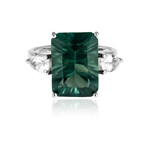 Grüner Fluorit-Silberring