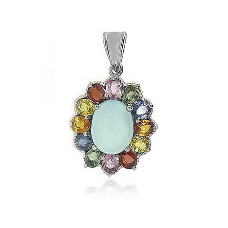 Ciondolo in argento con Calcedonio Acqua