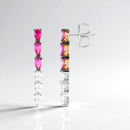 Orecchini in argento con Rubino della Birmania (Gems en Vogue)