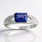 Anello in oro con Tanzanite AAA (de Melo)