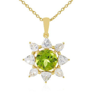 Peridot-Silberhalskette