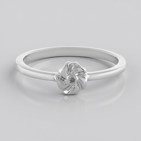 Anello in argento con Diamante I3 (H)