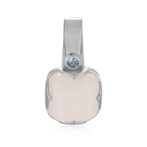 Bihar-Regenbogen-Mondstein-Silberanhänger