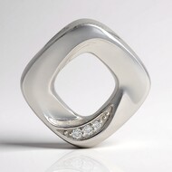 Ciondolo in argento con Diamante I1 (G) (Annette)
