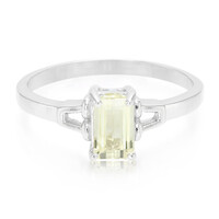 Bague en argent et Kunzite jaune canari