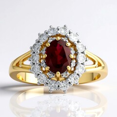 Anello in oro con Rubellite Brasiliana AAA