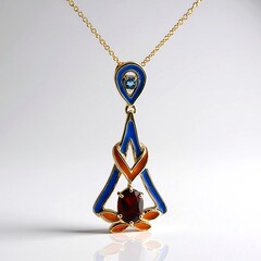 Collana in argento con Granato Mozambico