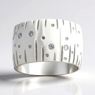 Anillo en plata con Diamante I1 (G) (Annette)