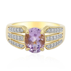 Anillo en plata con Amatista de Bolivia