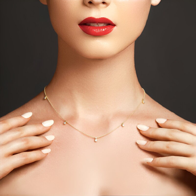 Collana in oro con Diamante SI1 (H)