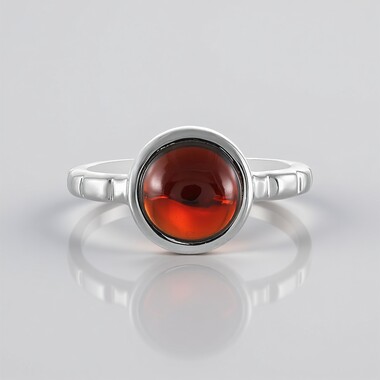 Bague en argent et Grenat du Mozambique