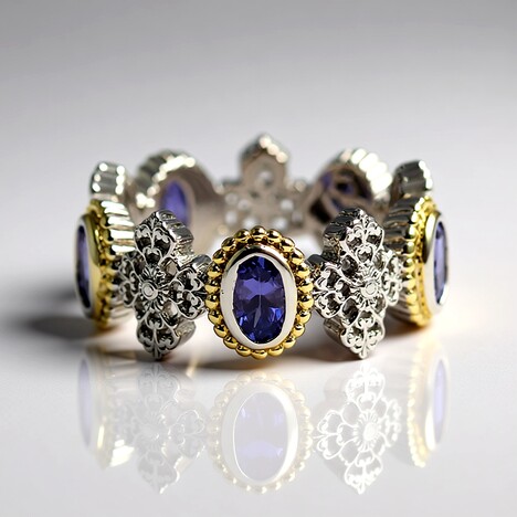 Anello in argento con Tanzanite (Dallas Prince Designs)