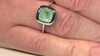 Zilveren ring met een Pastelgroene Kwarts