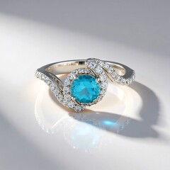 Anello in argento con Topazio Paraiba