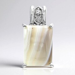 Ciondolo in argento con Agata Botswana