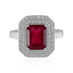 Anillo en plata con Rubí de Madagascar