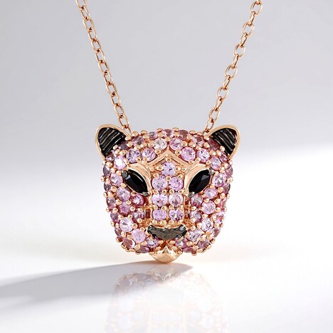 Collana in argento con Spinello Nero (Gems en Vogue)