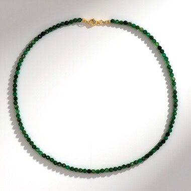Afrikanische Jade-Silberhalskette