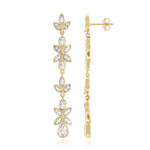 Pendientes en plata con Topacio blanco