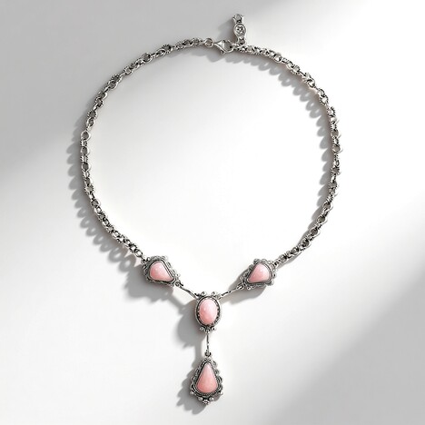 Collana in argento con Opale Rosa (Desert Chic)