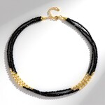 Collier en argent et Spinelle noir (Riya)