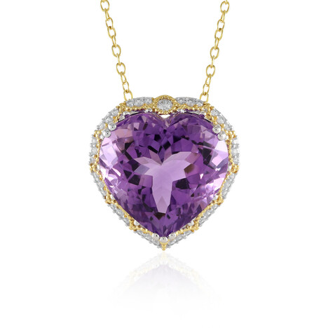 Amethyst Silver Necklace (Gems en Vogue)