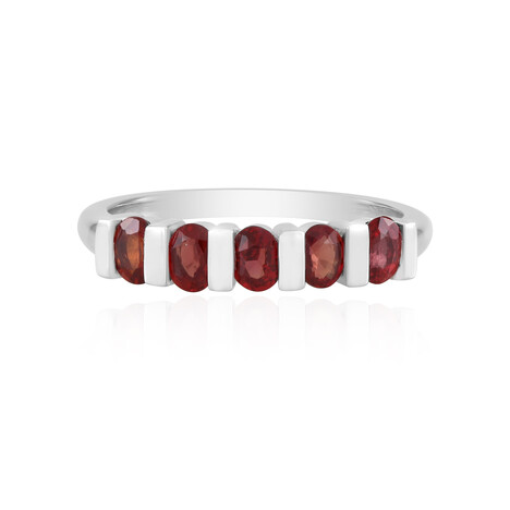 Zilveren ring met Tanzania robijnen
