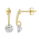 Boucles d'oreilles en argent et Topaze blanche