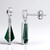 Orecchini in argento con Malachite