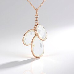 Collana in argento con Quarzo Bianco
