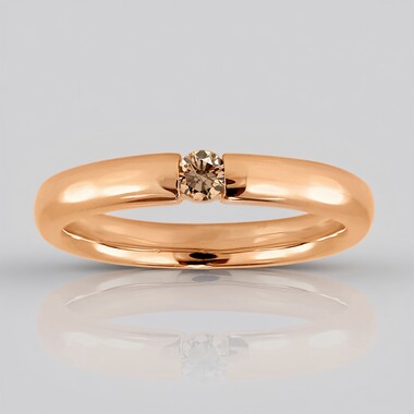 Anillo en oro con Diamante rosa de Francia de Argyle VS1 (Annette)
