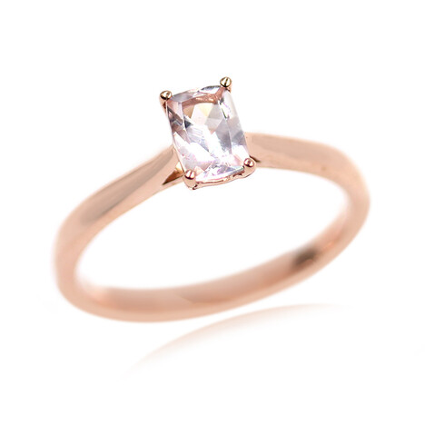 Gouden ring met een Onverhitte Roze Beril