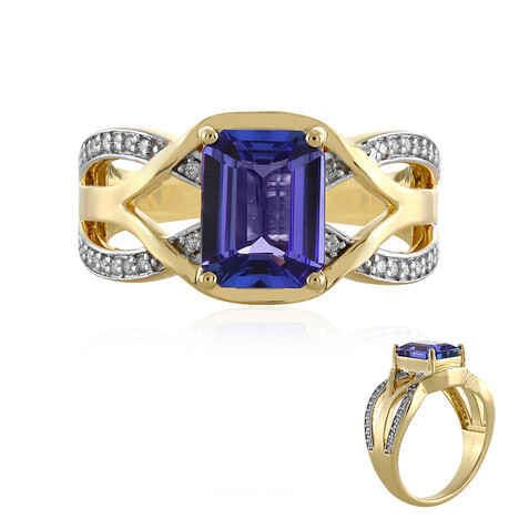 Anello in oro con Tanzanite AAA (AMAYANI)