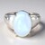Anello in argento con Calcedonio Turco