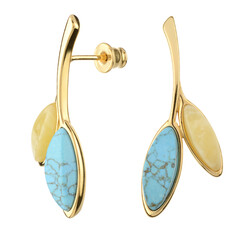 Orecchini in argento con Turchese