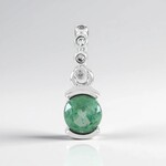 Ciondolo in argento con Cianite Menta