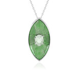 Collier en argent et Améthyste verte (Adela Silber)
