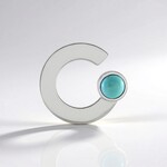Ciondolo in argento con Turchese (MONOSONO COLLECTION)