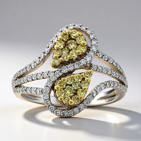 Anello in oro con Diamante Giallo VS1 (Annette)