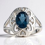 Anello in argento con Topazio Blu Londra (Pallanova)