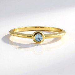 Anello in argento con Acquamarina Santa Maria