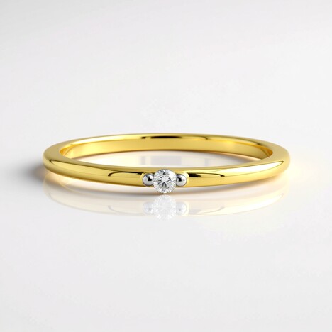 Anello in oro con Diamante SI2 (G) (Annette)