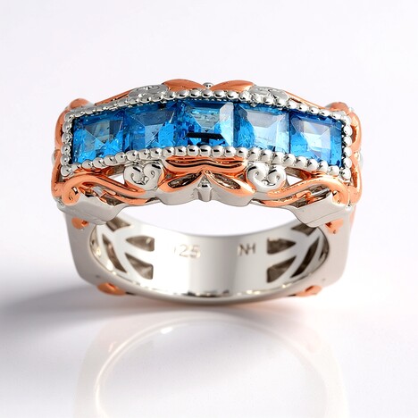 Anello in argento con Acquamarina (Gems en Vogue)