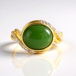 Anello in argento con Giada Canadese