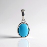 Zilveren hanger met een Sleeping Beauty Turkoois